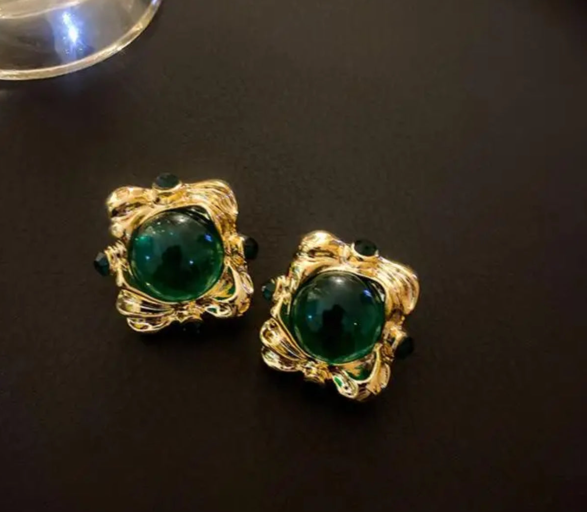 Green Vintage Studs